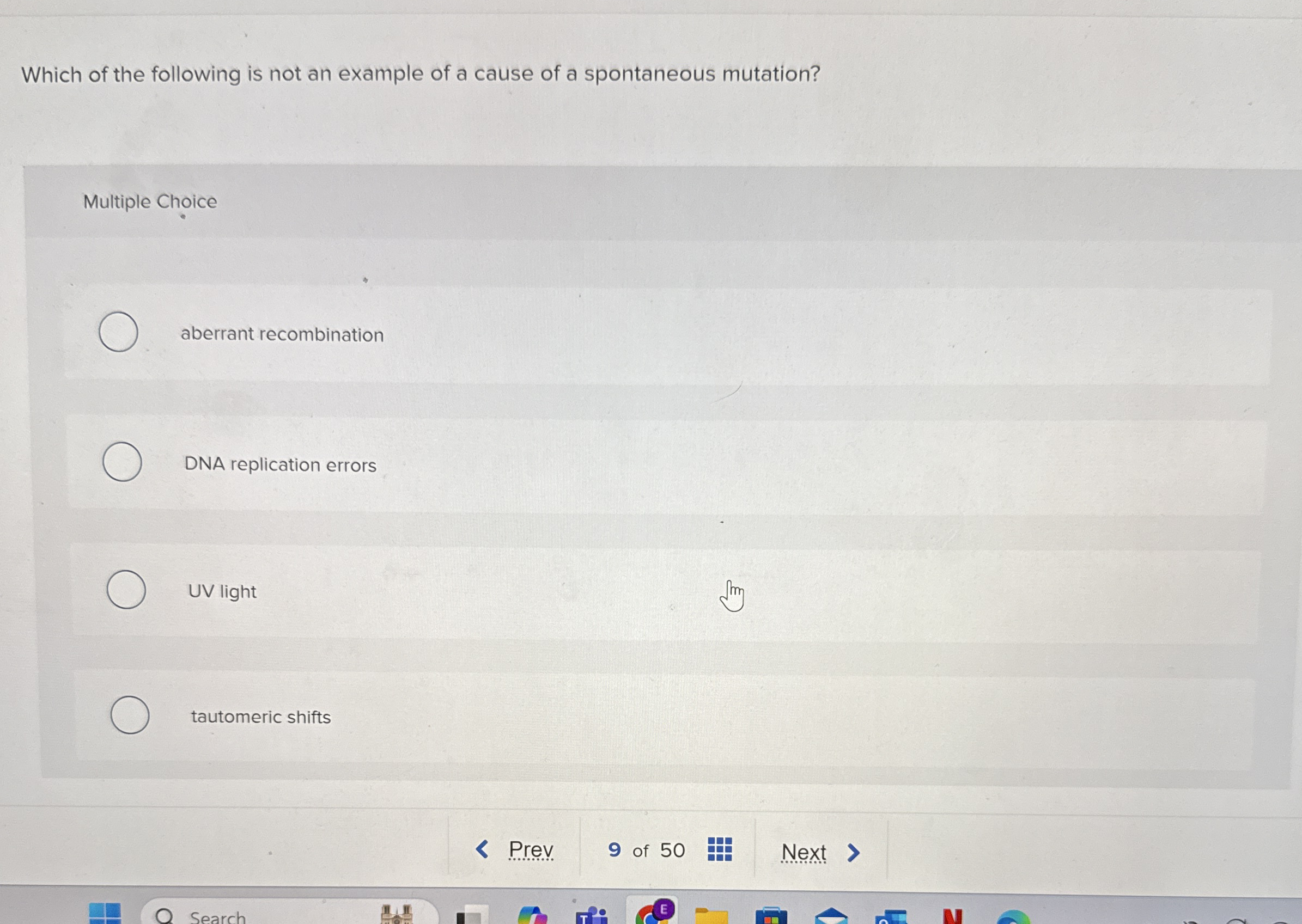 Which of the following is not an example of a