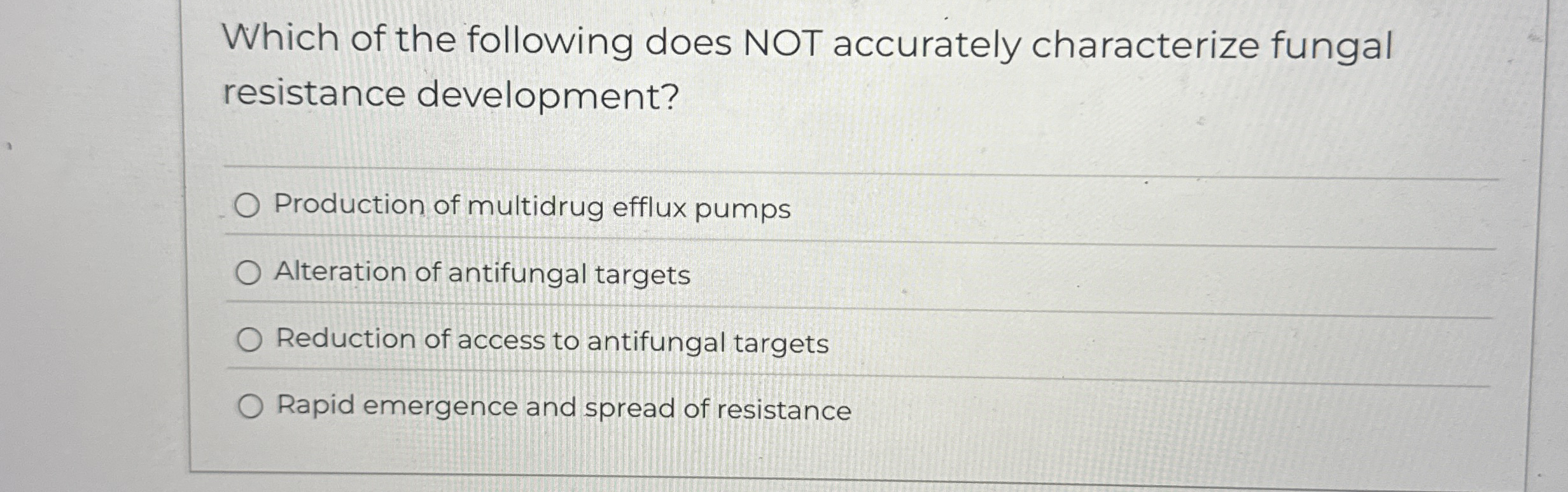 Which of the following does NOT accurately