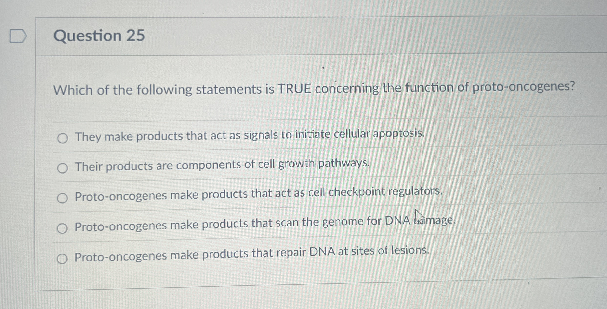 Question 2 5 Which of the following statements is