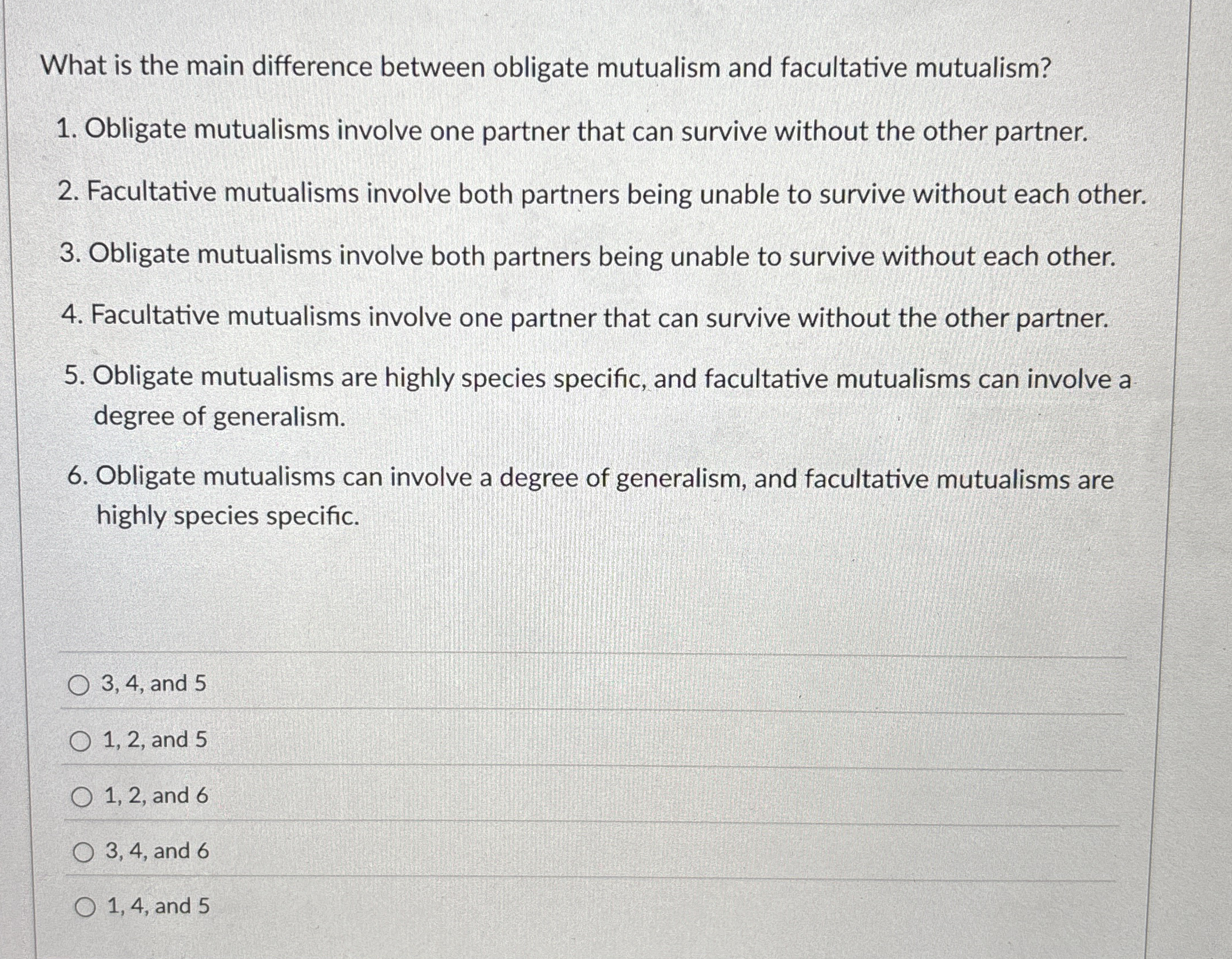 What is the main difference between obligate