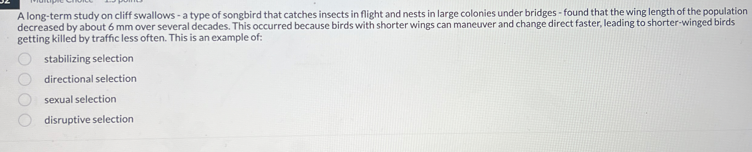 A long - term study on cliff swallows - a type of