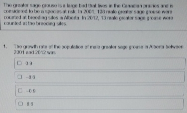 The greater sage grouse is a large bird that