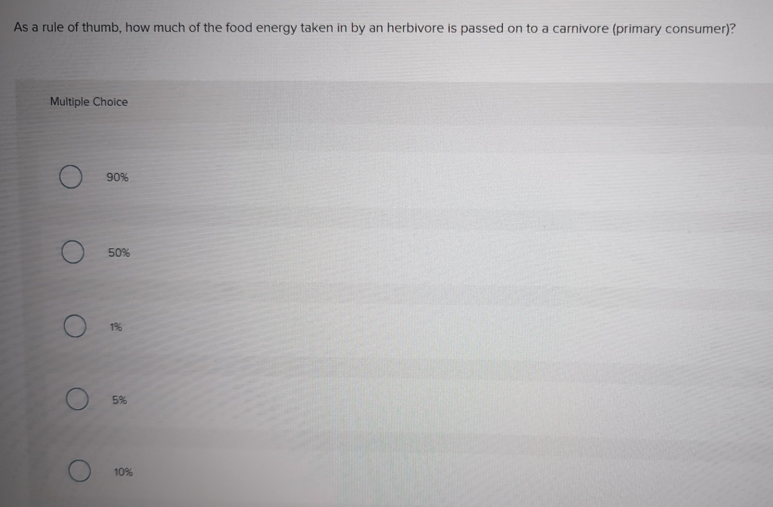 As a rule of thumb, how much of the food energy