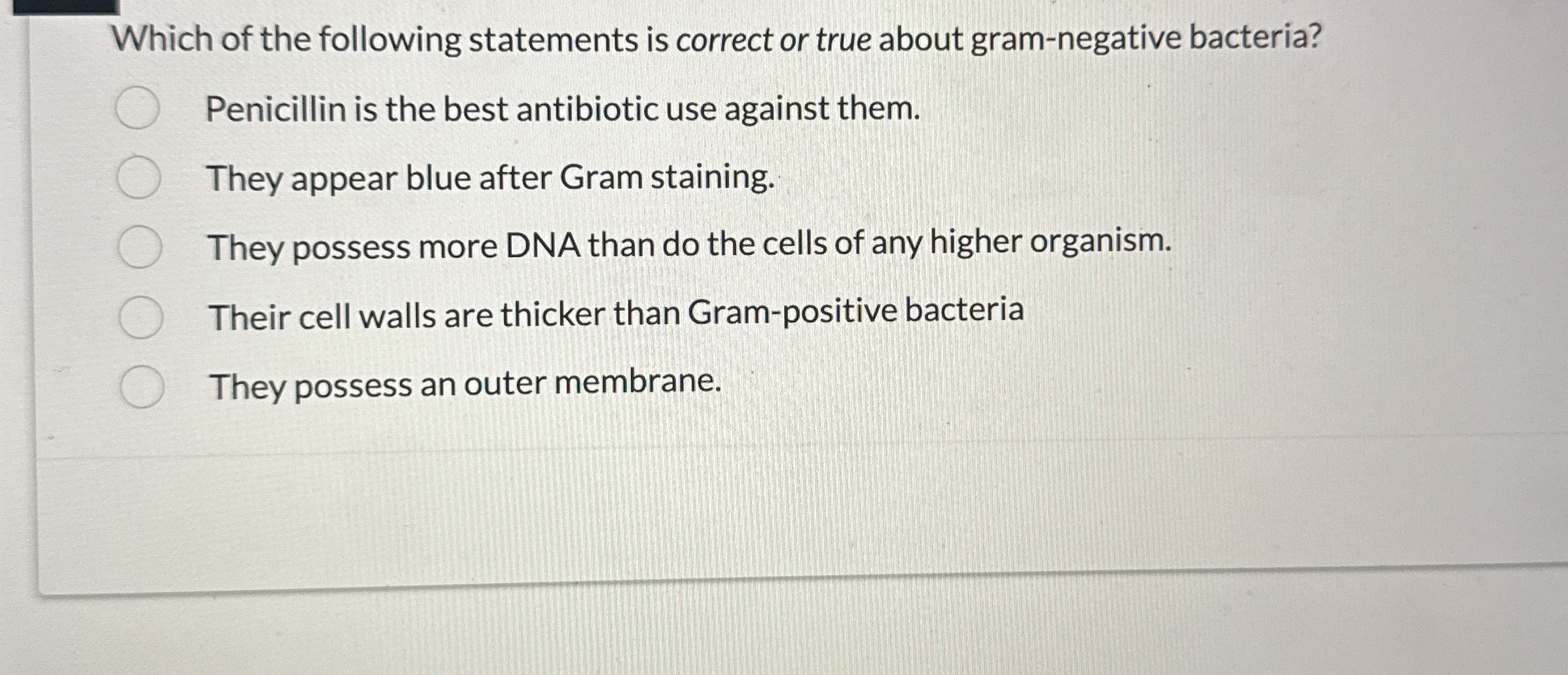Which of the following statements is correct or