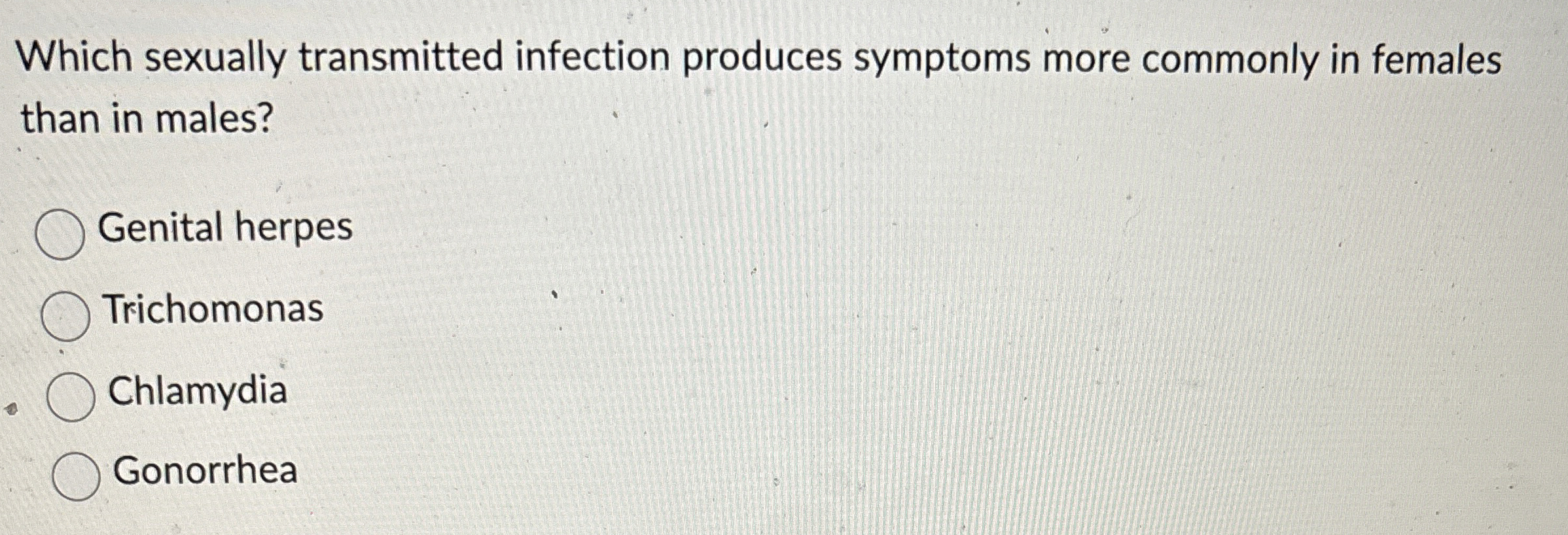 Which sexually transmitted infection produces