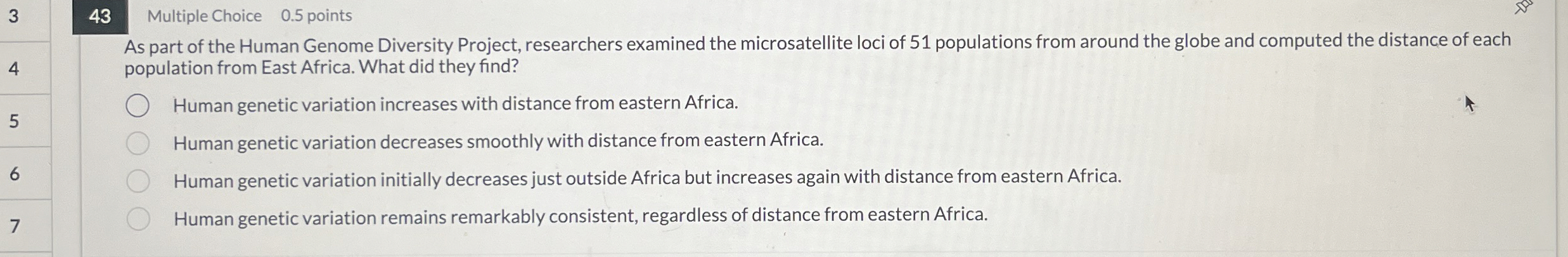 4 3 Multiple Choice 0 . 5 points As part of the