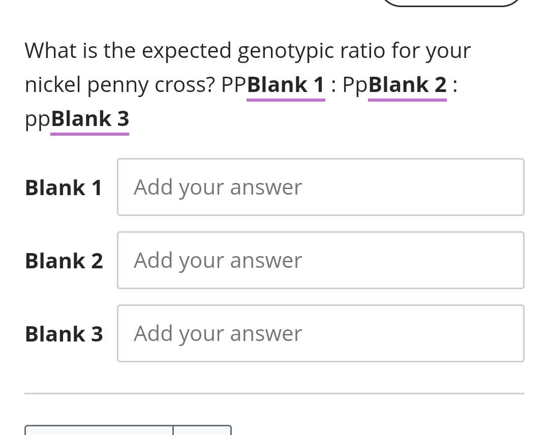 What is the expected genotypic ratio for your