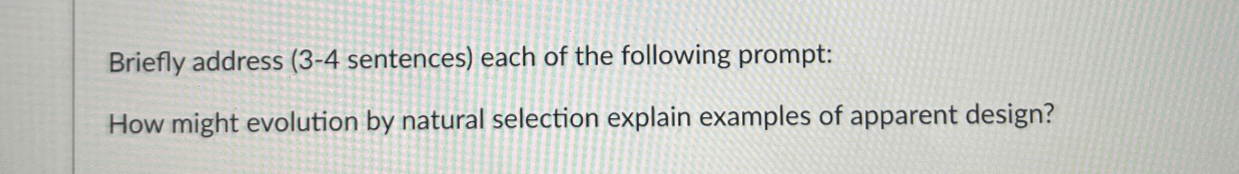 Briefly address ( 3 - 4 sentences ) each of the