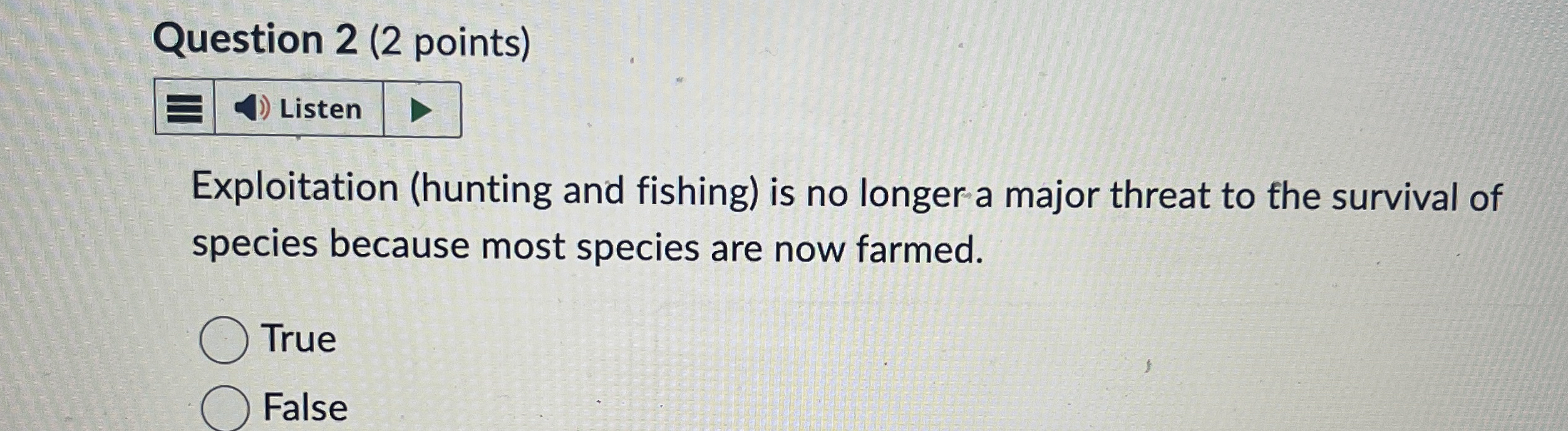 Question 2 ( 2 points ) Exploitation ( hunting