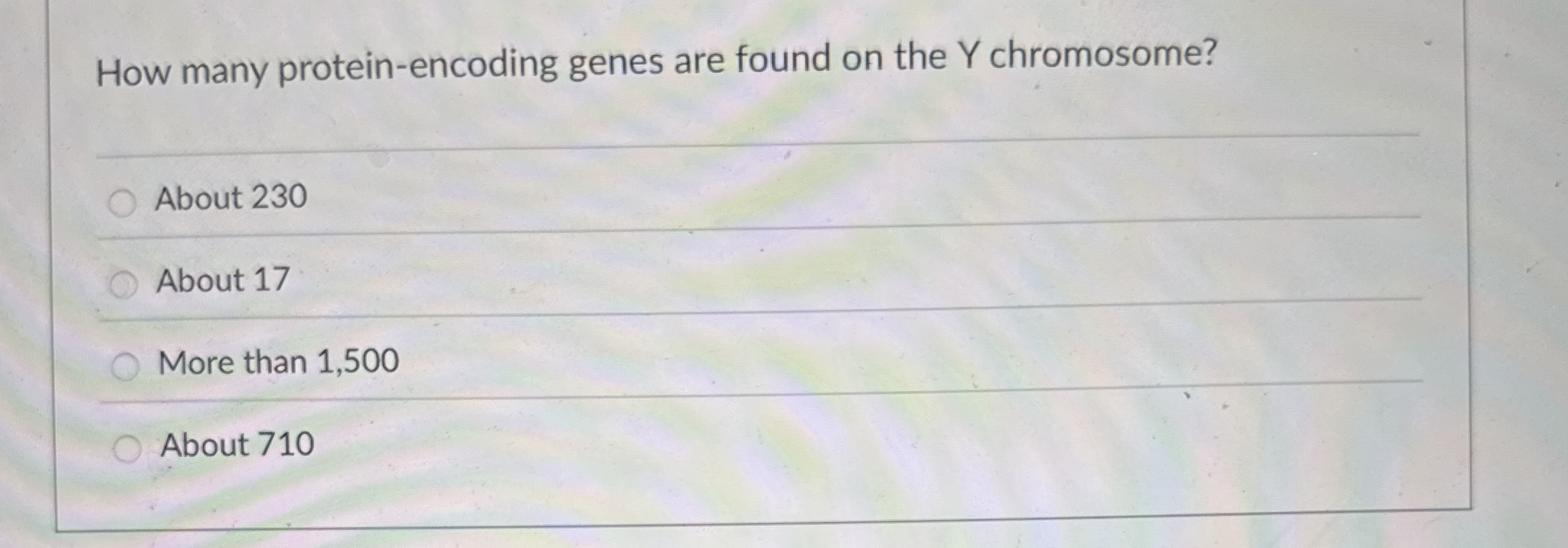How many protein - encoding genes are found on