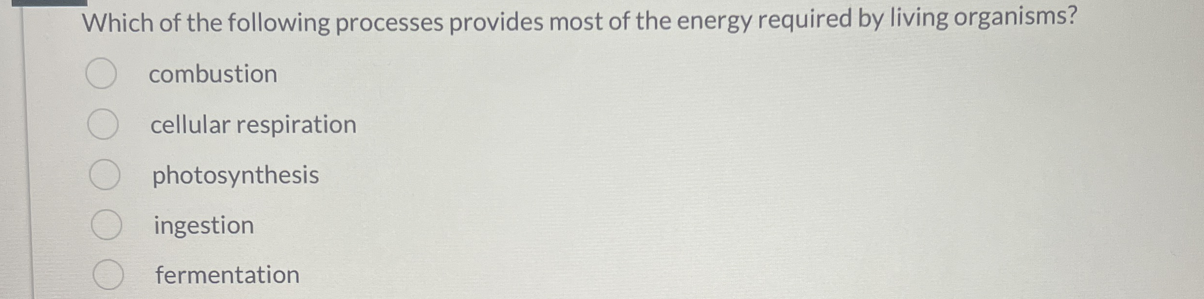 Which of the following processes provides most of
