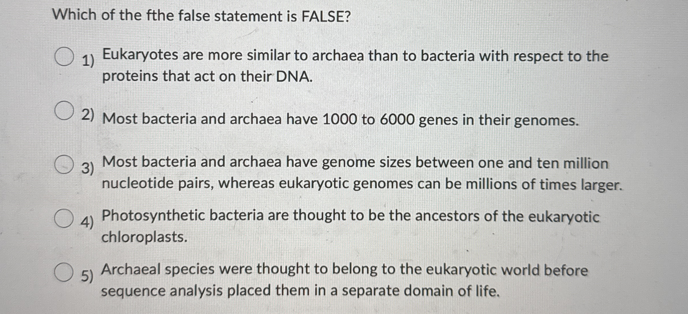 Which of the fthe false statement is FALSE?