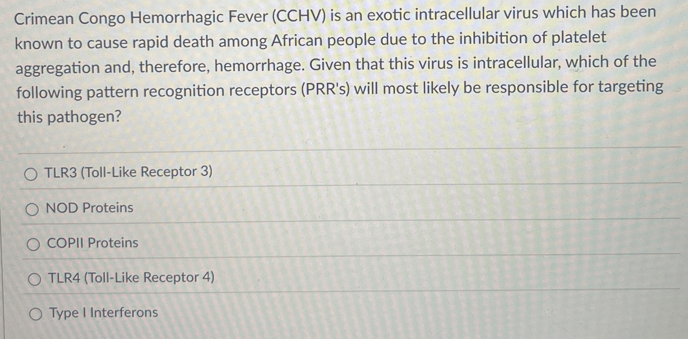 Crimean Congo Hemorrhagic Fever ( CCHV ) is an