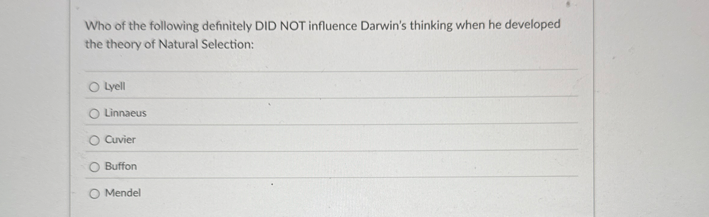 Who of the following definitely DID NOT influence