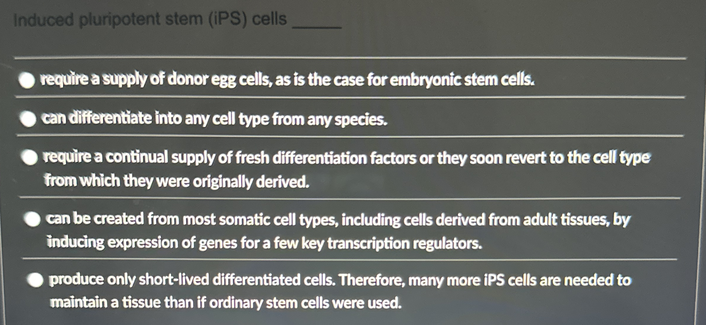 Induced pluripotent stem ( iPS ) cells q ,