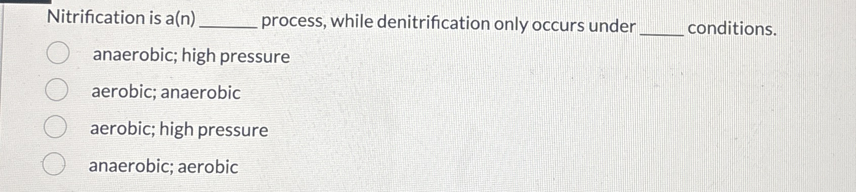 Nitrification is a ( n ) q , process, while