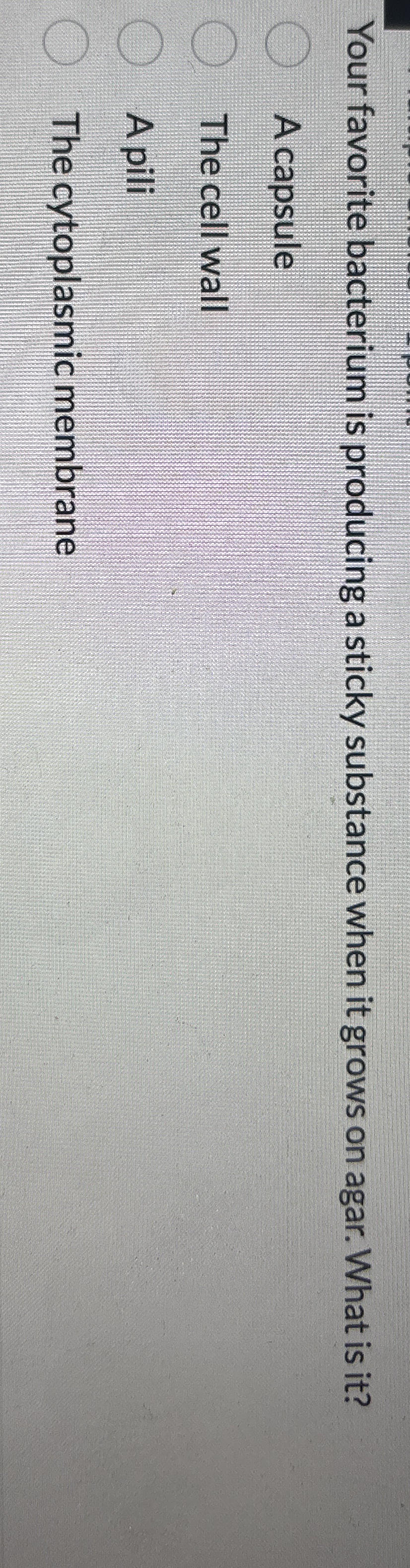 Your favorite bacterium is producing a sticky