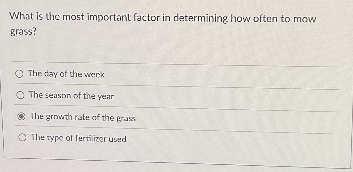 What is the most important factor in determining