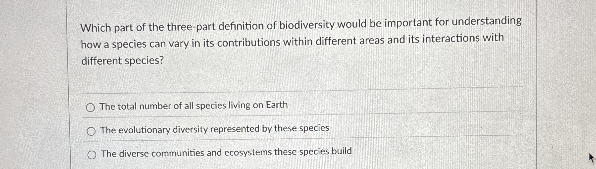 Which part of the three - part definition of