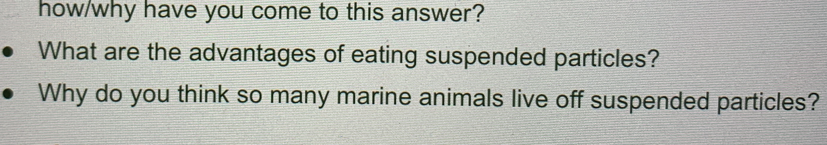 - What are the advantages of eating suspended