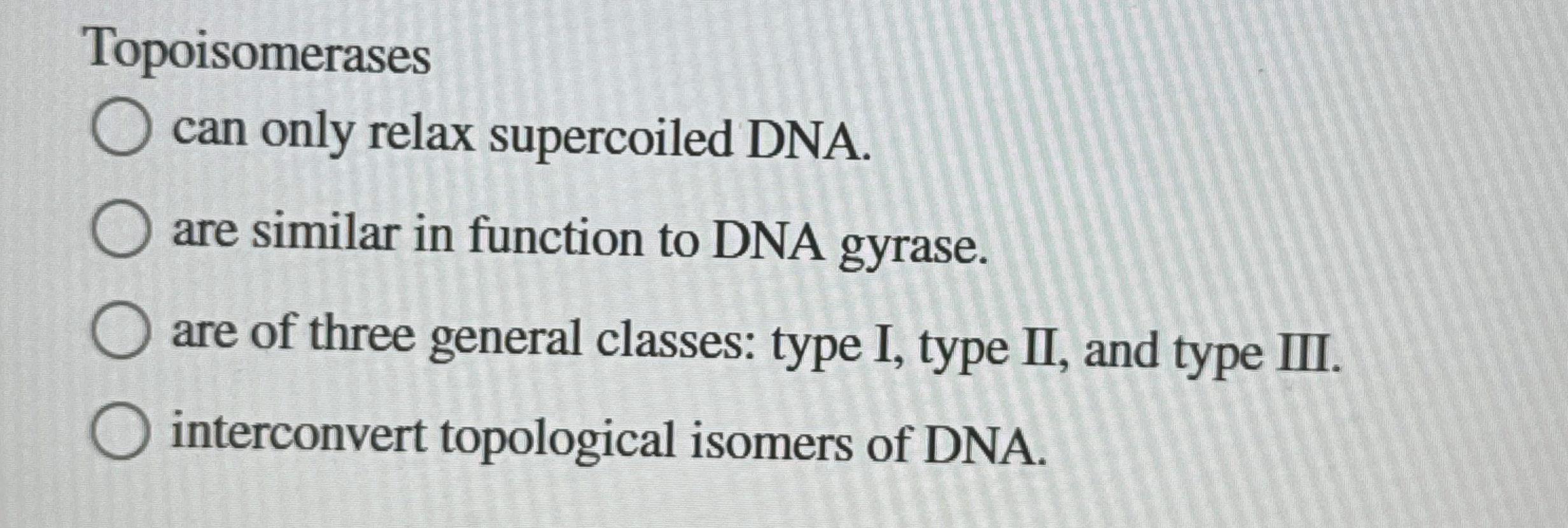 Topoisomerases can only relax supercoiled DNA.