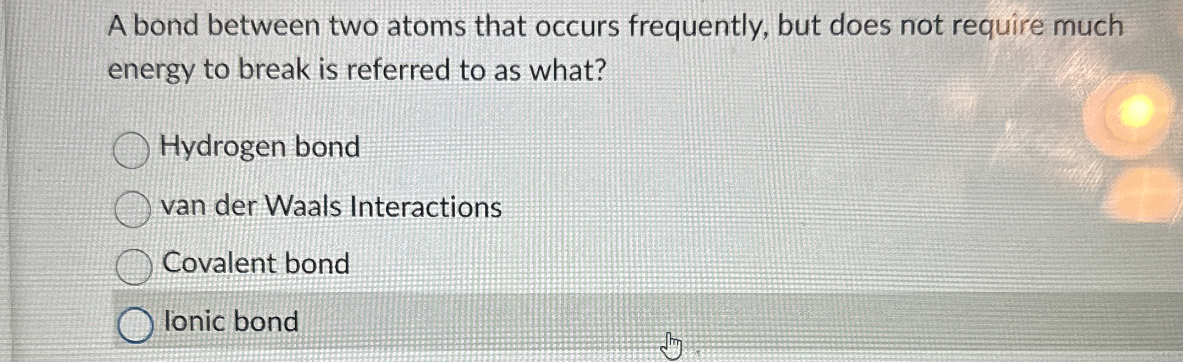 A bond between two atoms that occurs frequently,