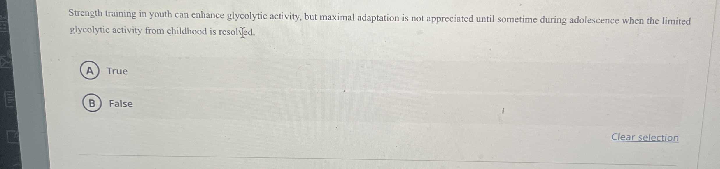 Strength training in youth can enhance glycolytic