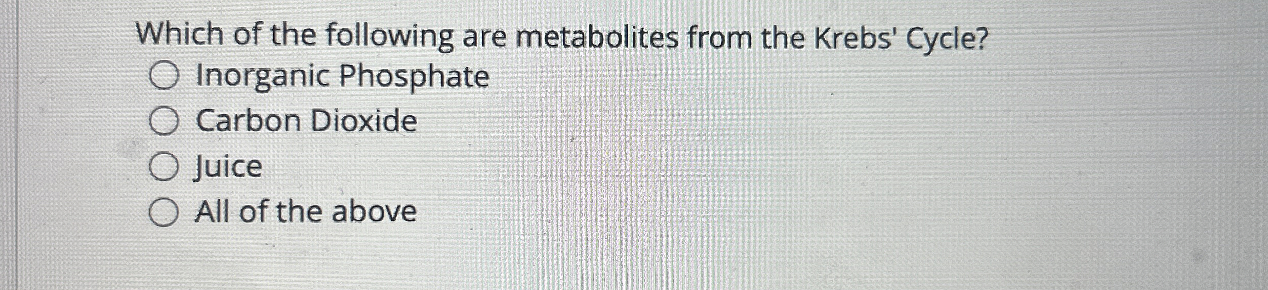 Which of the following are metabolites from the