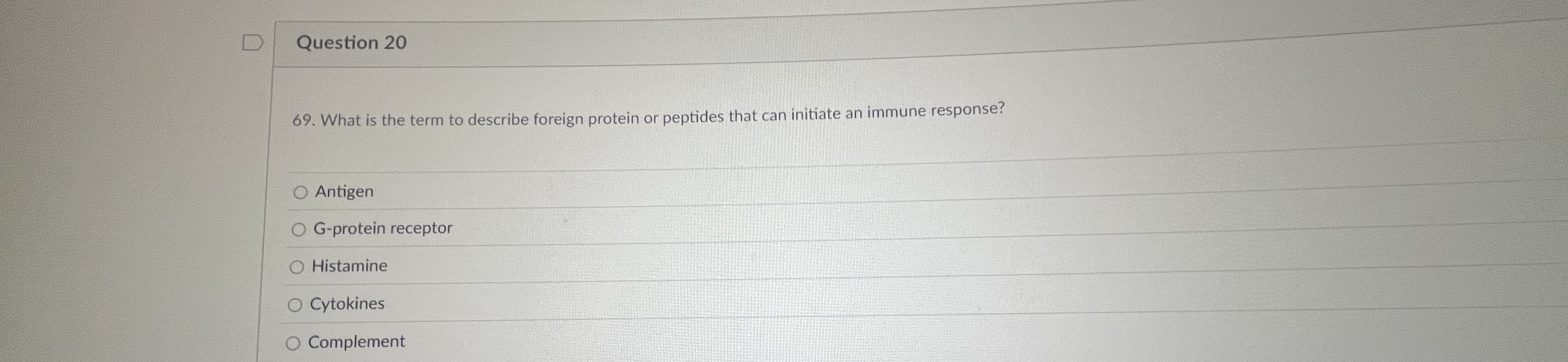 Question 2 0 6 9 . What is the term to describe