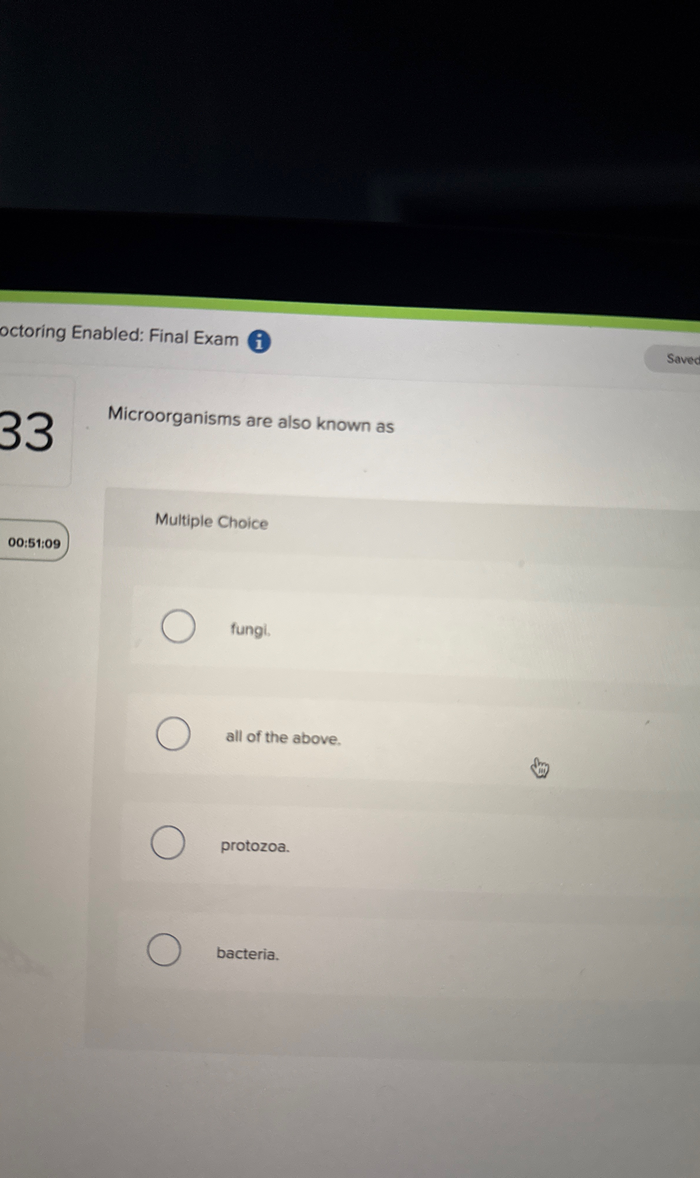 octoring Enabled: Final Exam Saved 3 3