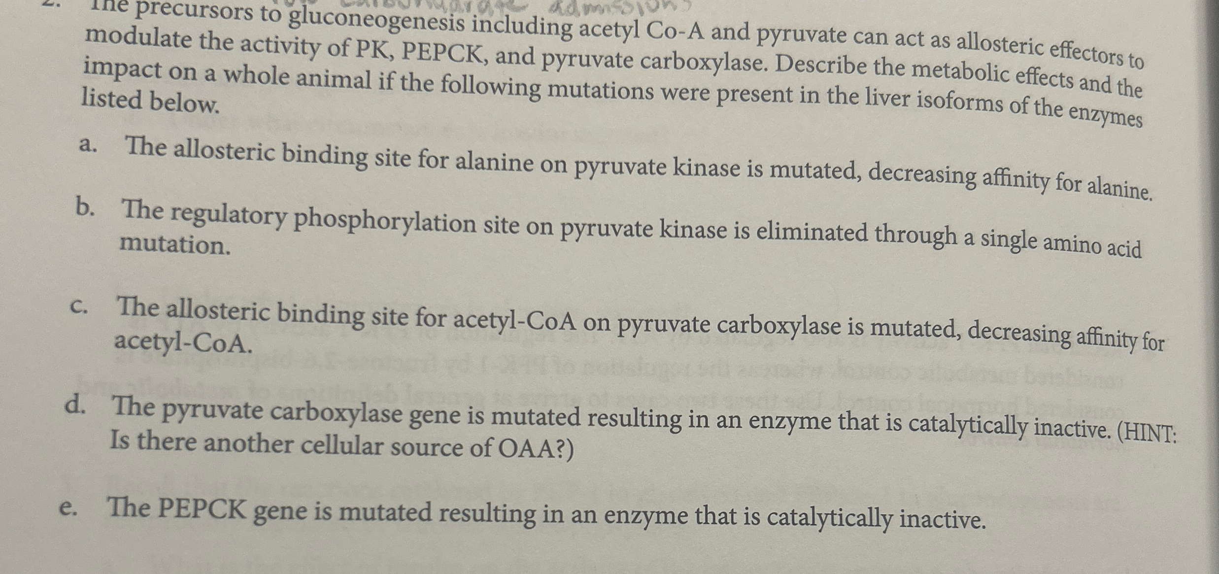 and pyruvate can act as allosteric effectors to