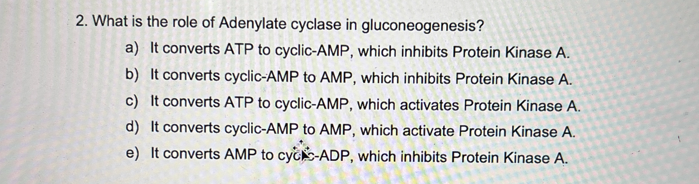 What is the role of Adenylate cyclase in