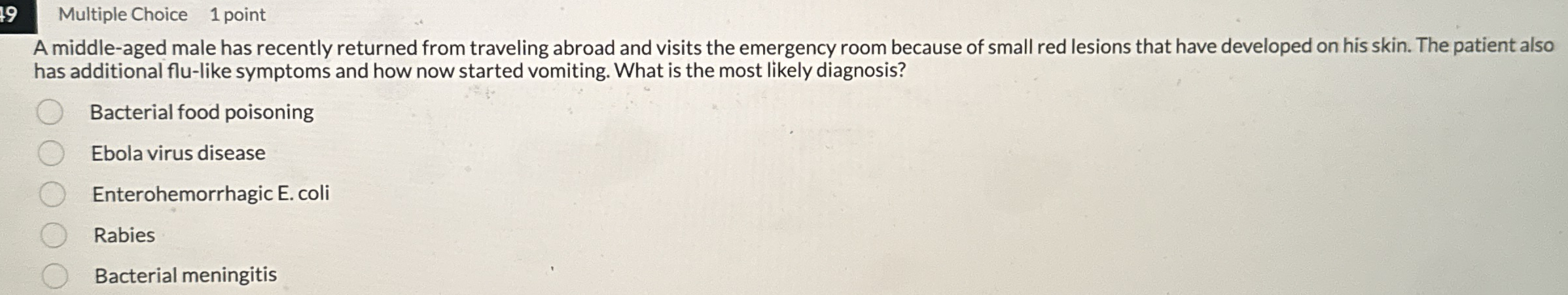 1 9 Multiple Choice 1 point A middle - aged male