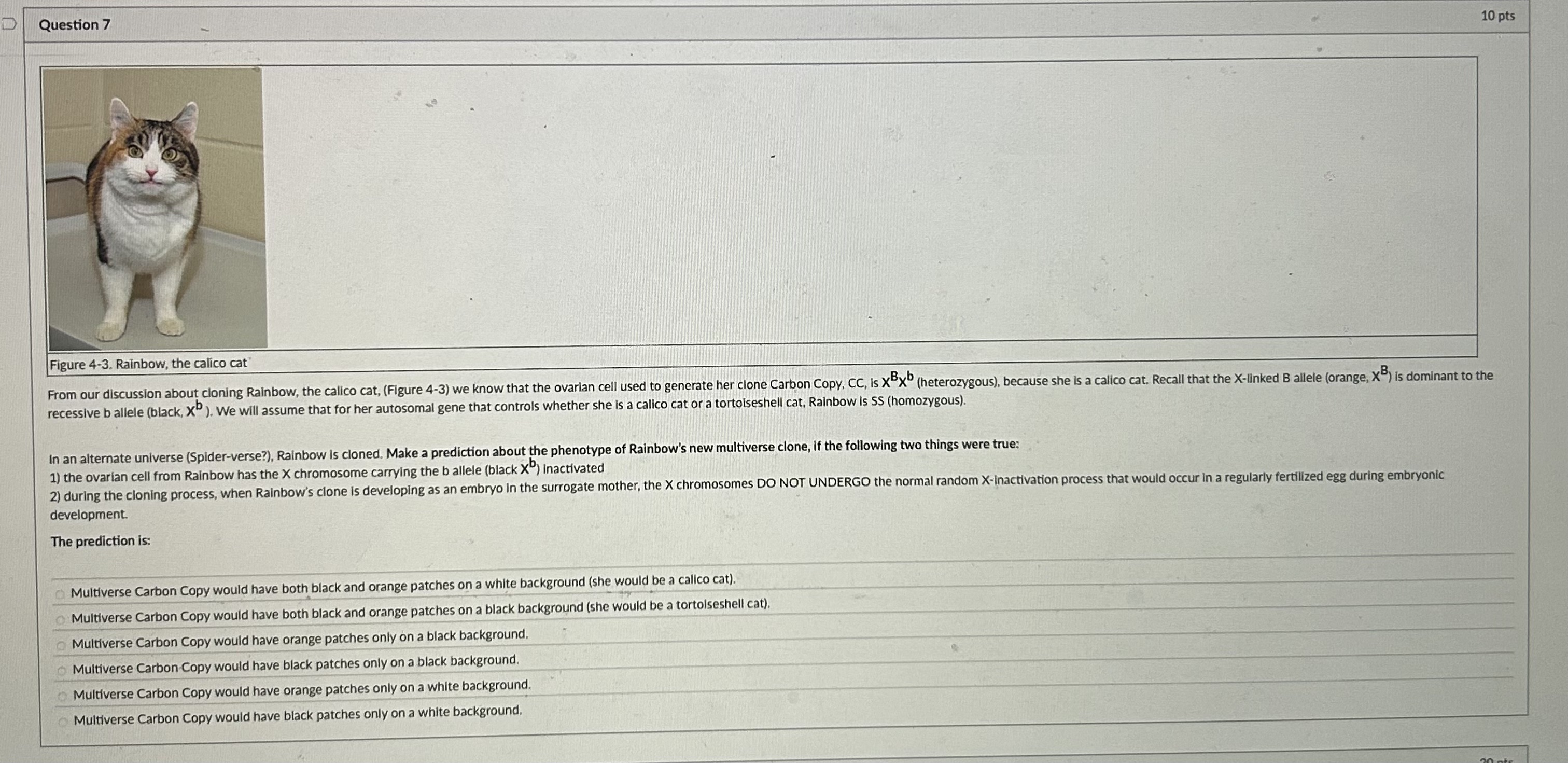  Question 7 ( see image for clearer instructions) Figure 4-3. Rainbow,