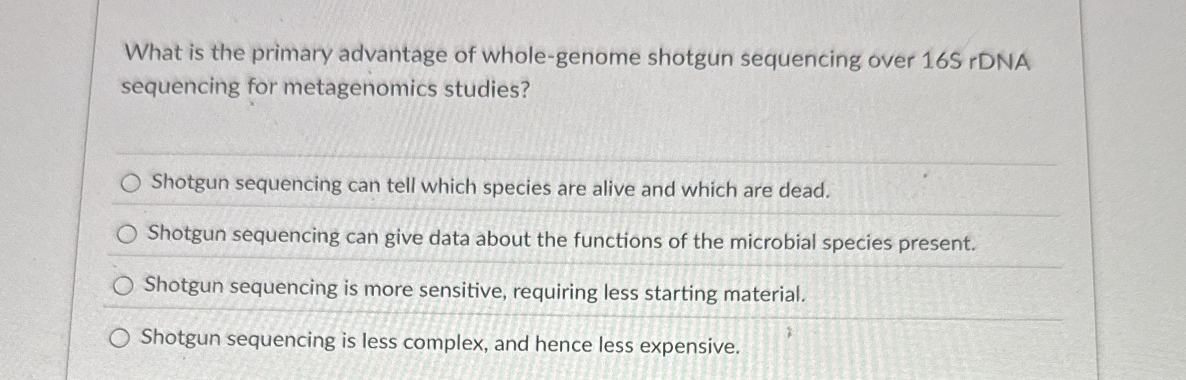 What is the primary advantage of whole - genome