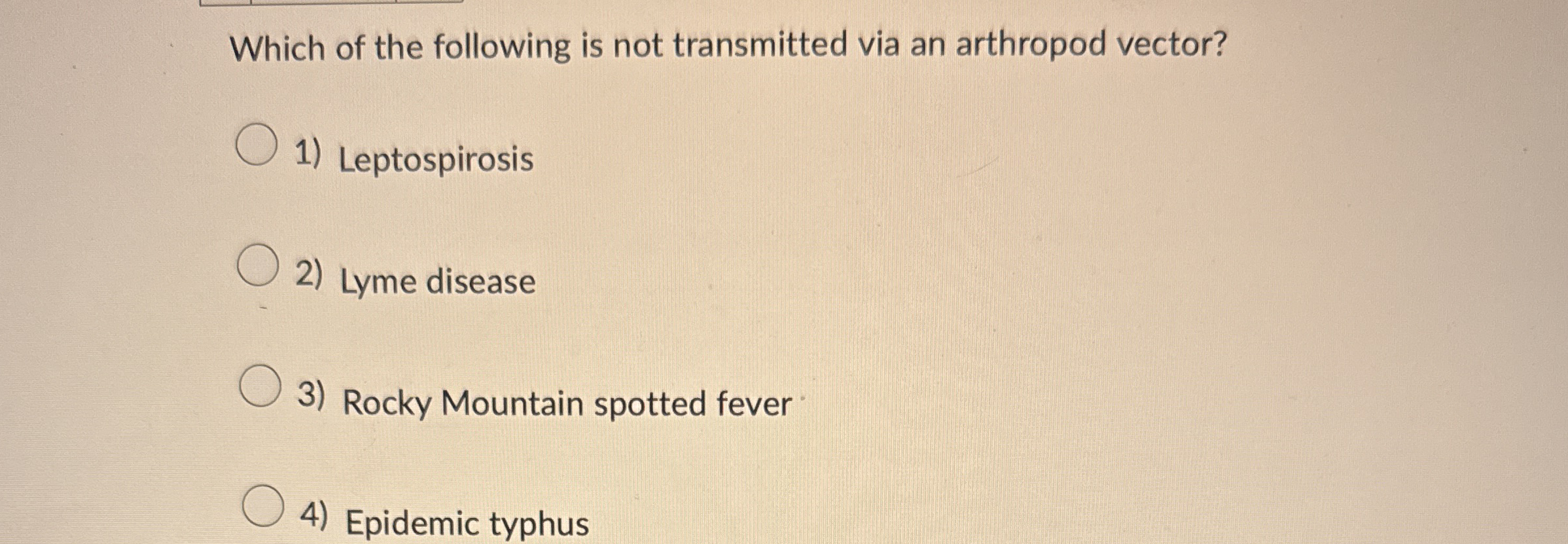 Which of the following is not transmitted via an