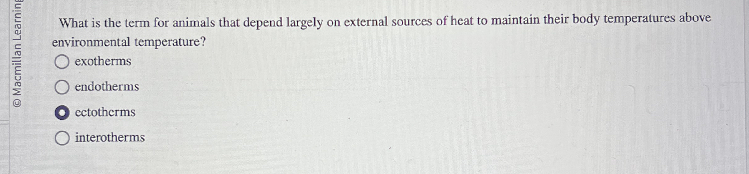 What is the term for animals that depend largely