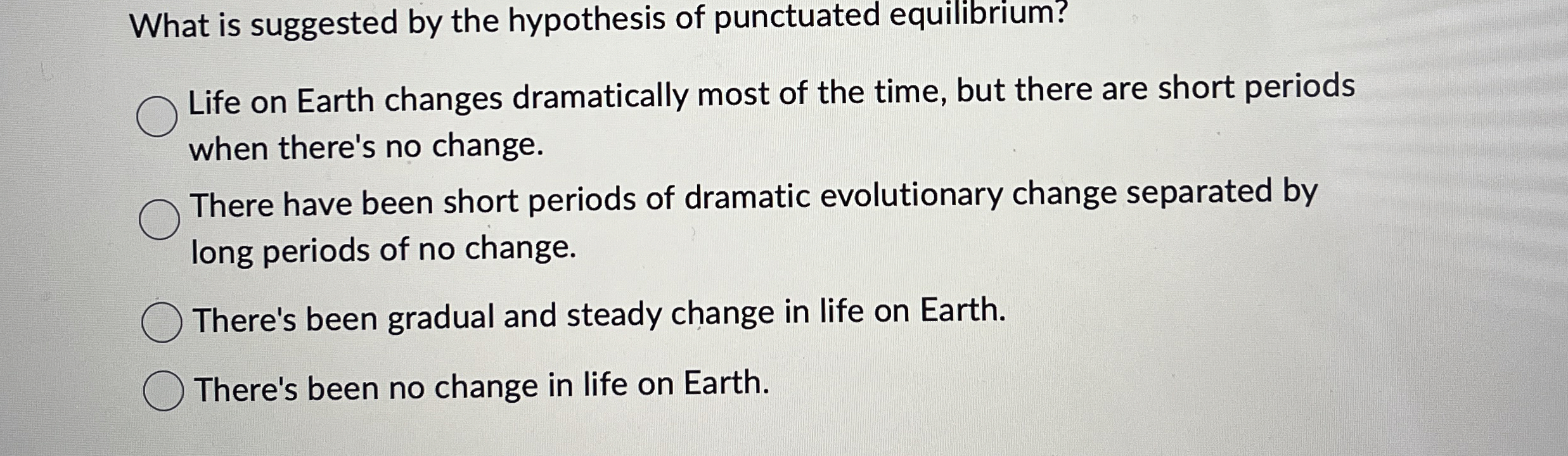 What is suggested by the hypothesis of punctuated