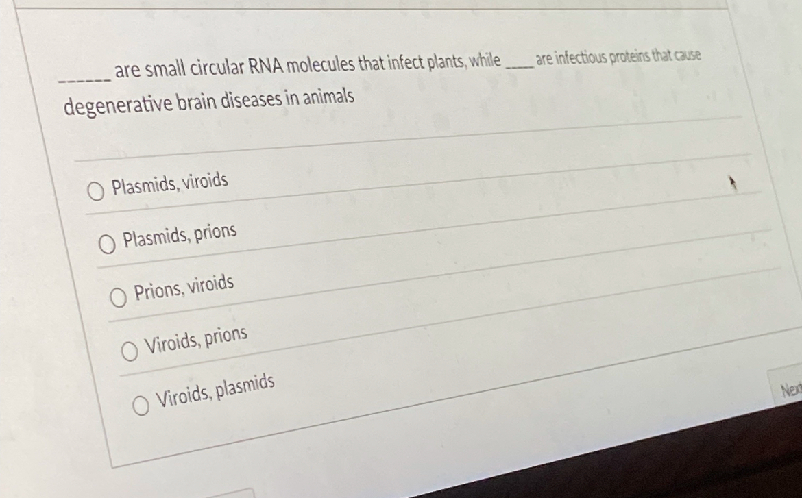 are small circular RNA molecules that infect