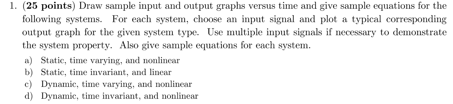 1 . ( \ ( \ mathbf { 2 5 } \ ) points ) Draw