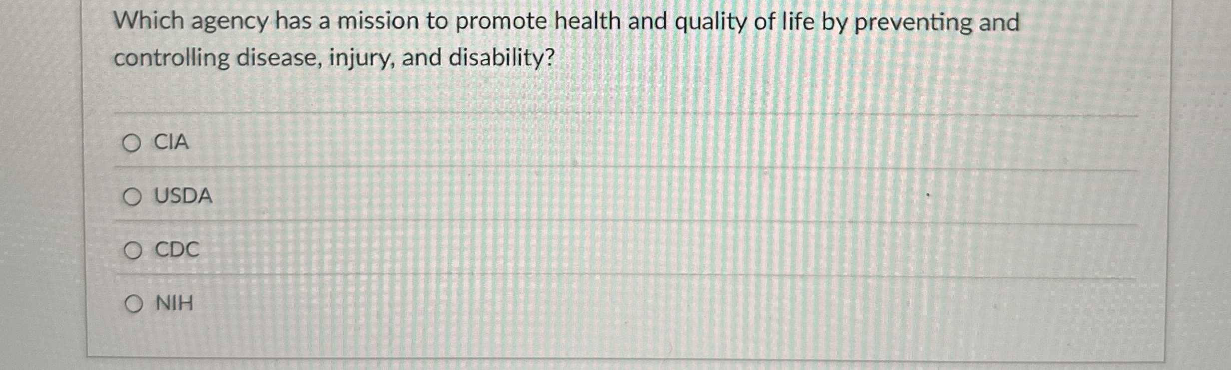 Which agency has a mission to promote health and