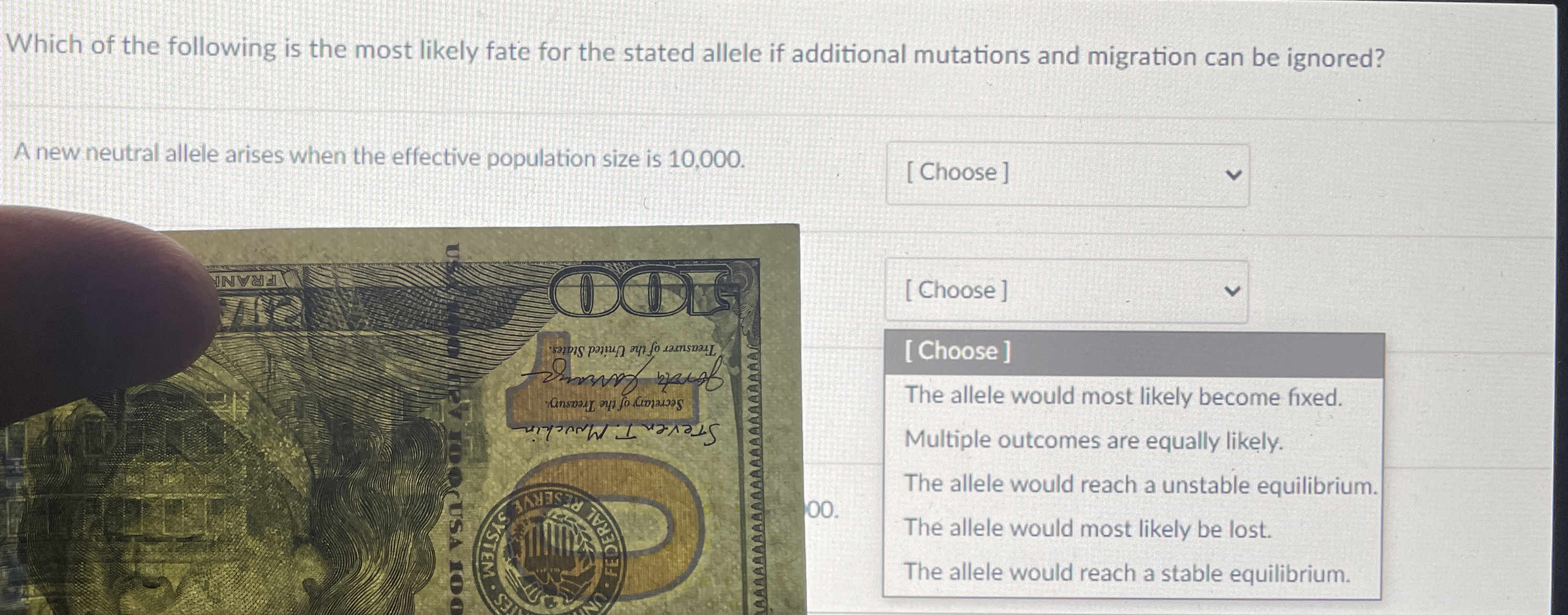 Which of the following is the most likely fate