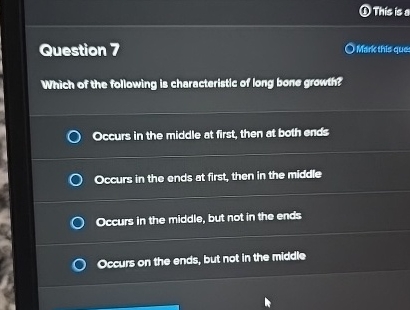 This is Question 7 S Mark this que Which of the