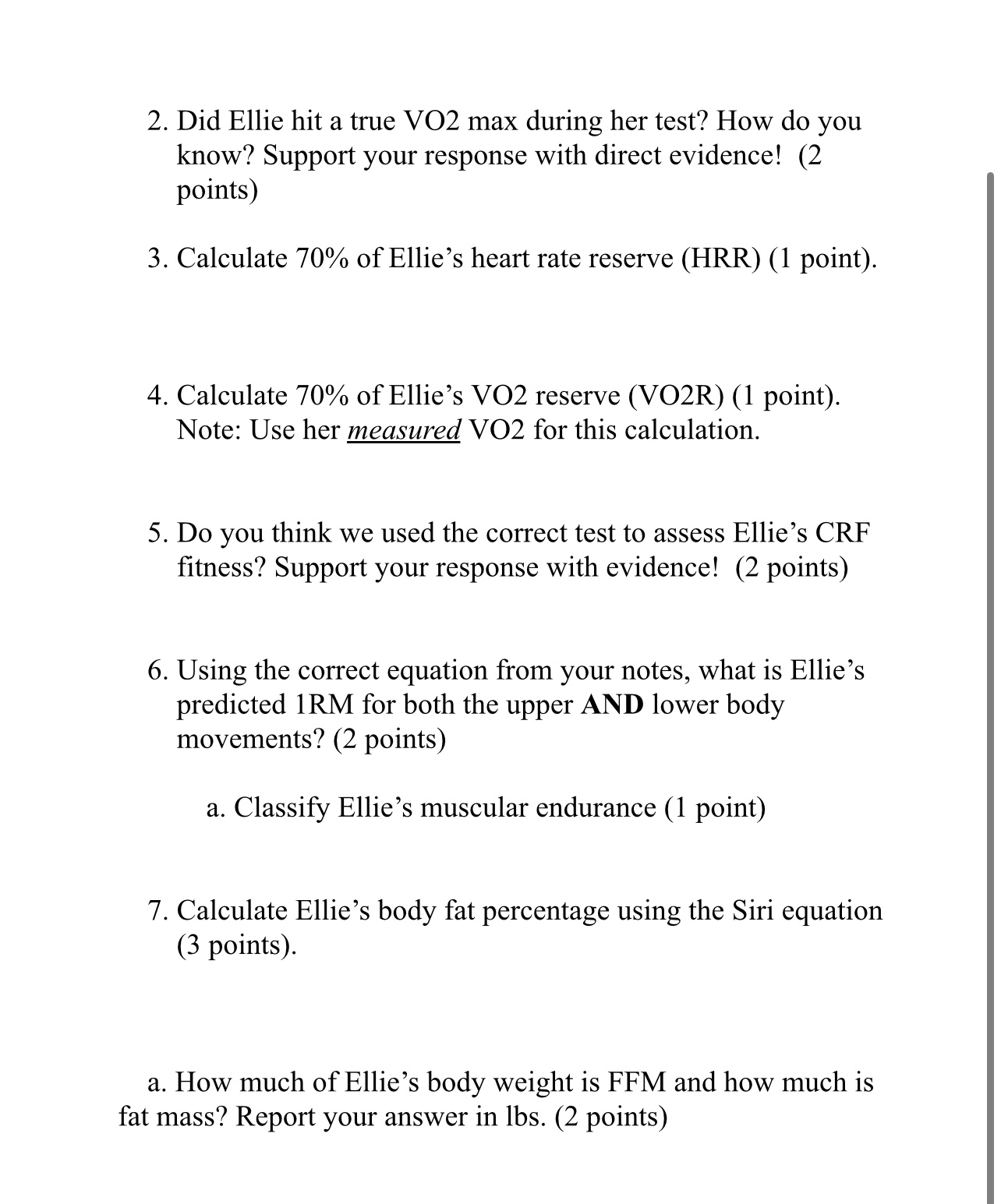 Directions: Complete the calculations below and