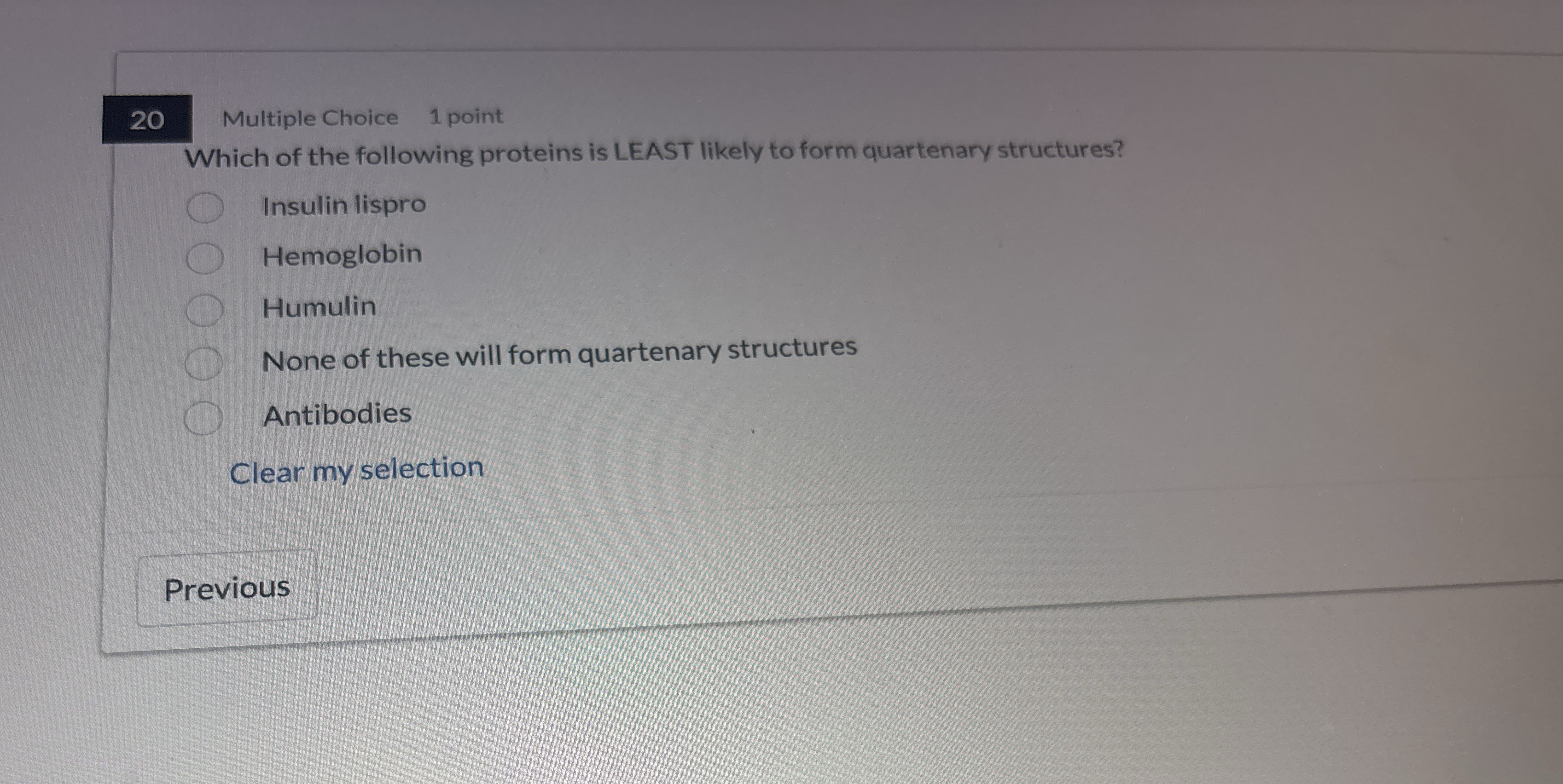 2 0 Multiple Choice 1 point Which of the