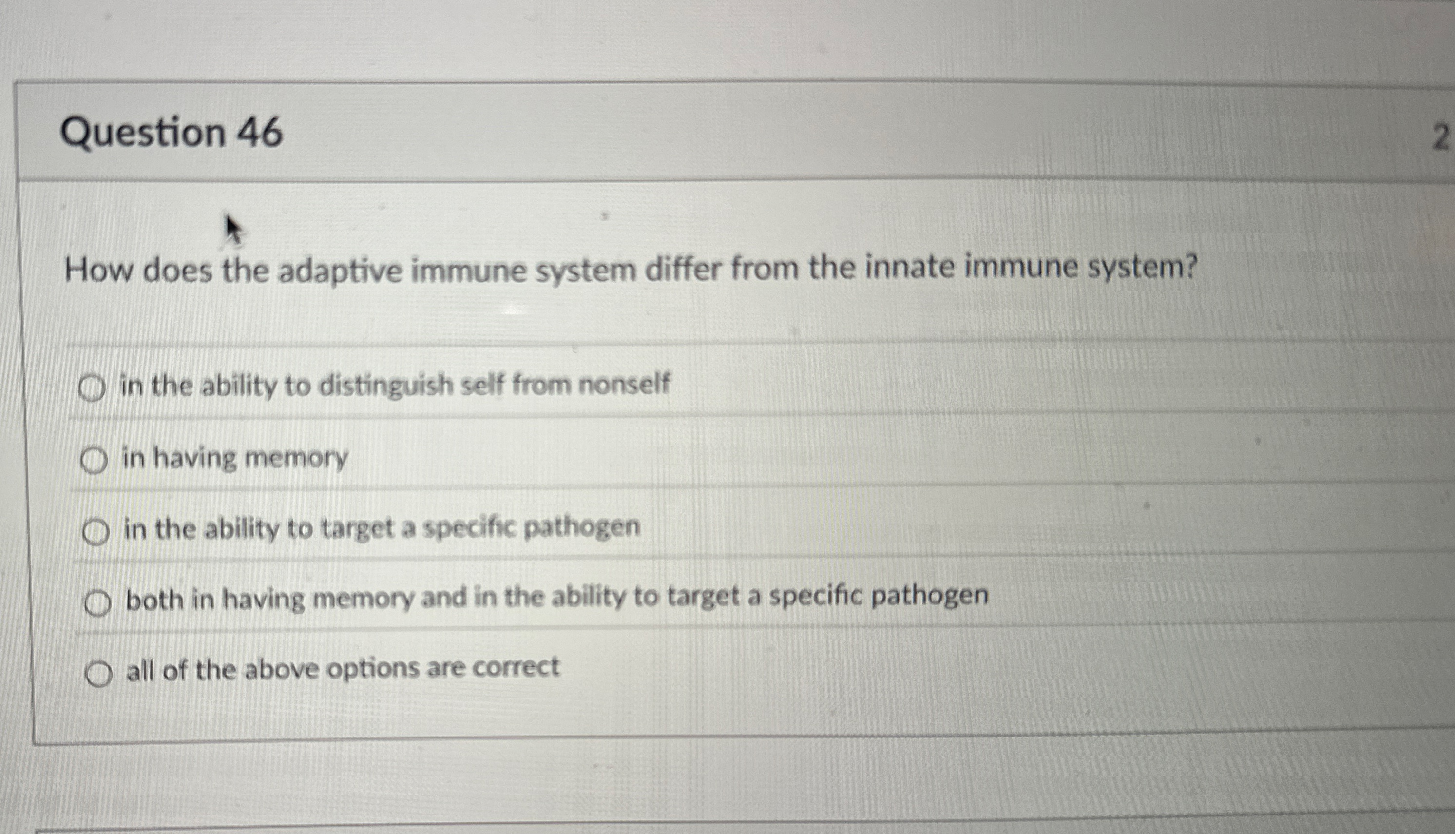 Question 4 6 2 How does the adaptive immune