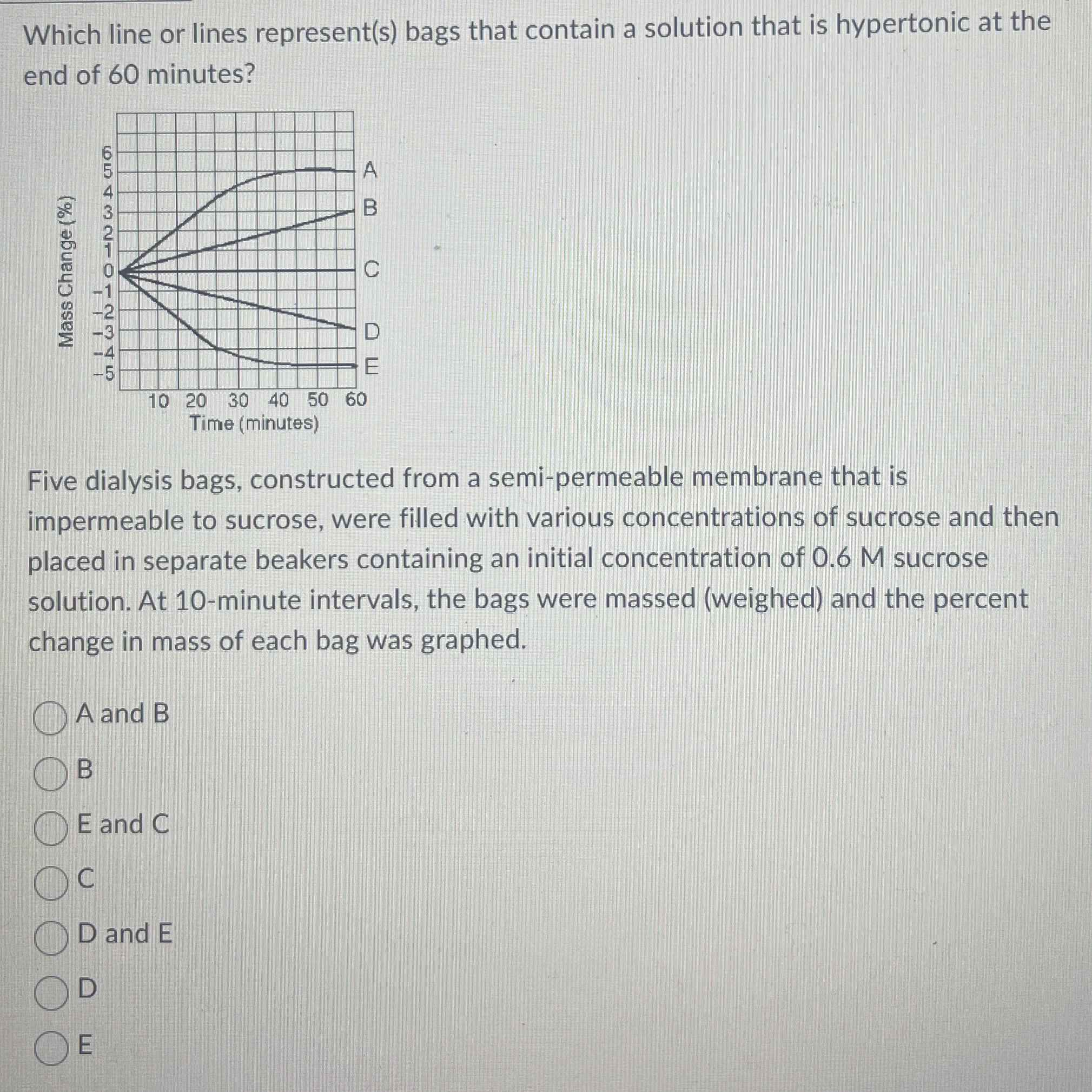 Which line or lines represent ( s ) bags that