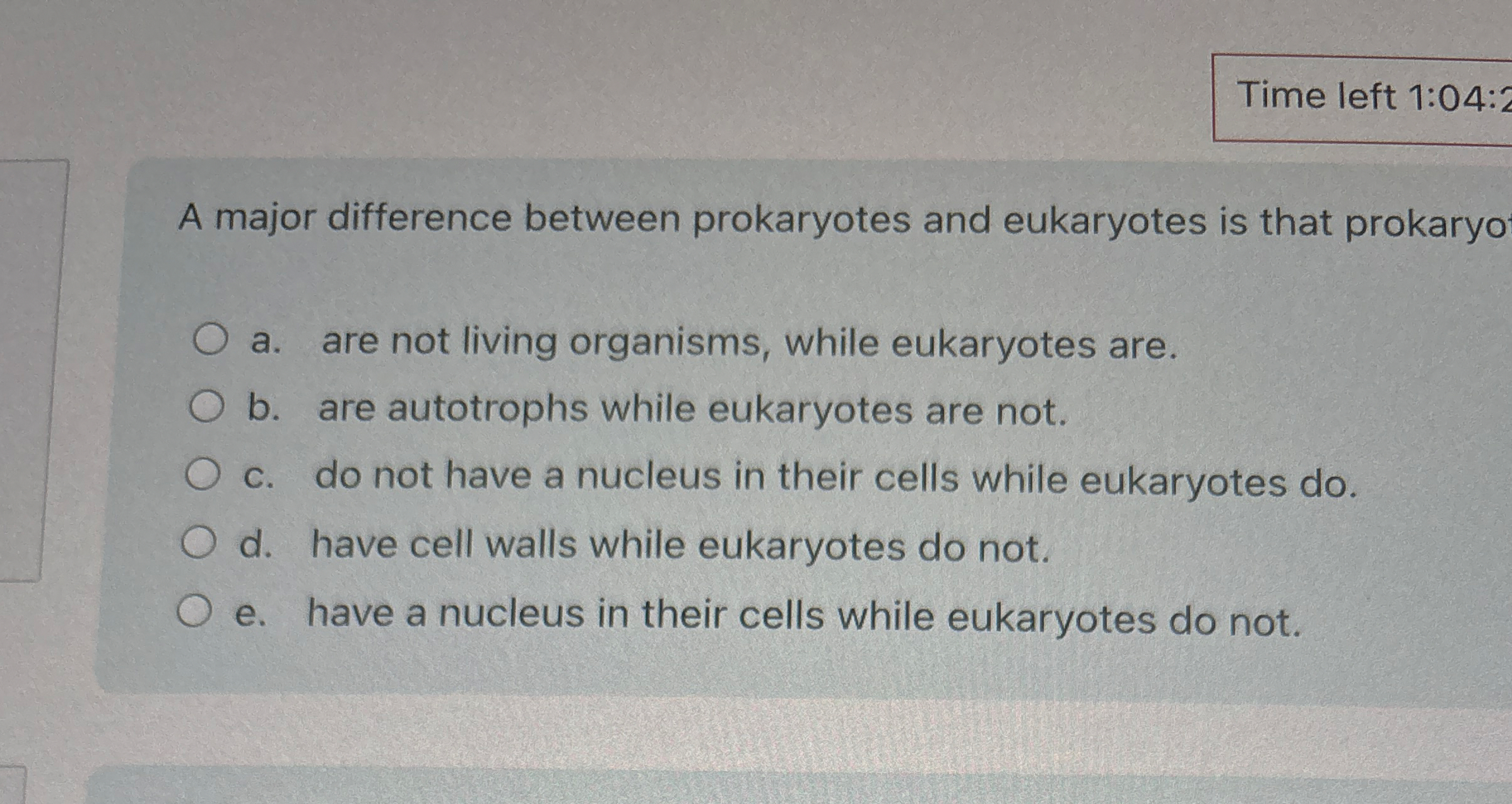 Time left 1 : 0 4 : 2 A major difference between