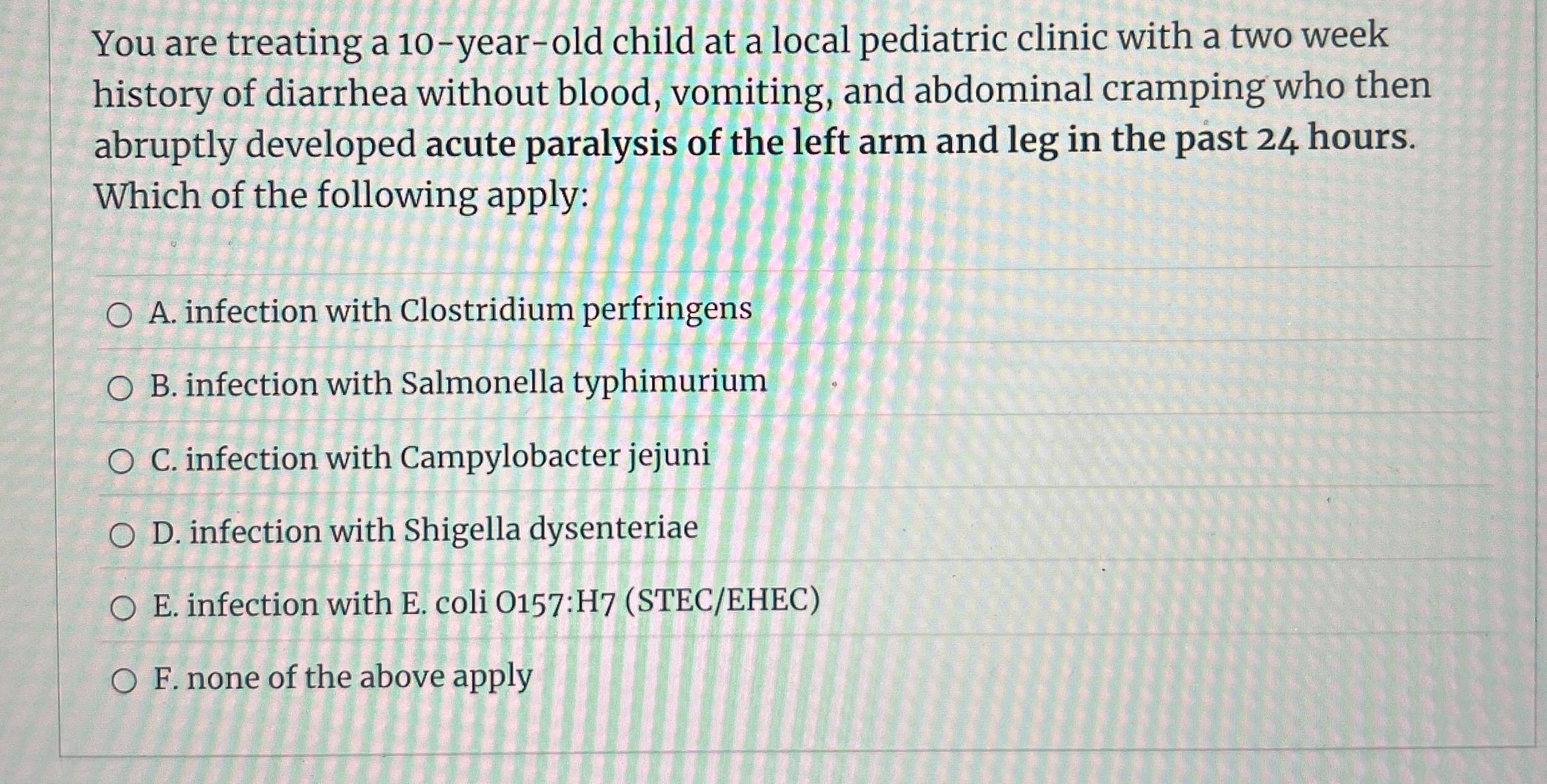 You are treating a 1 0 - year - old child at a