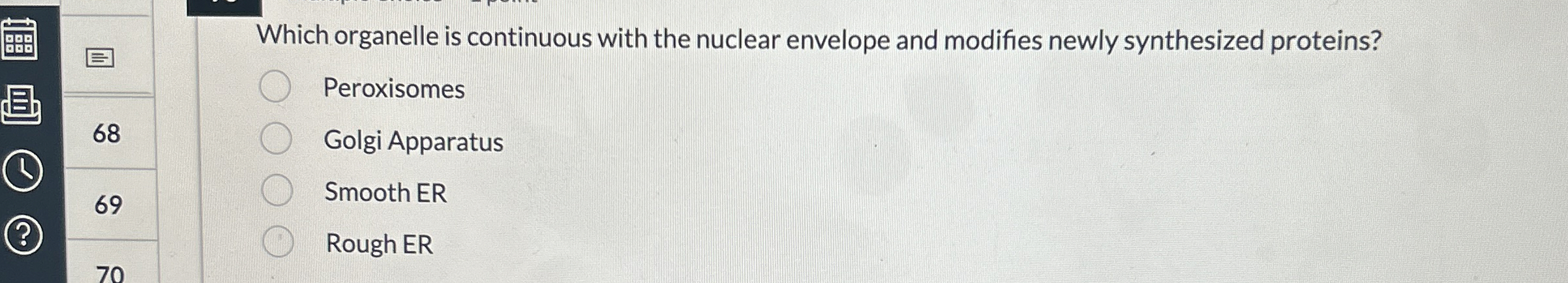 Which organelle is continuous with the nuclear